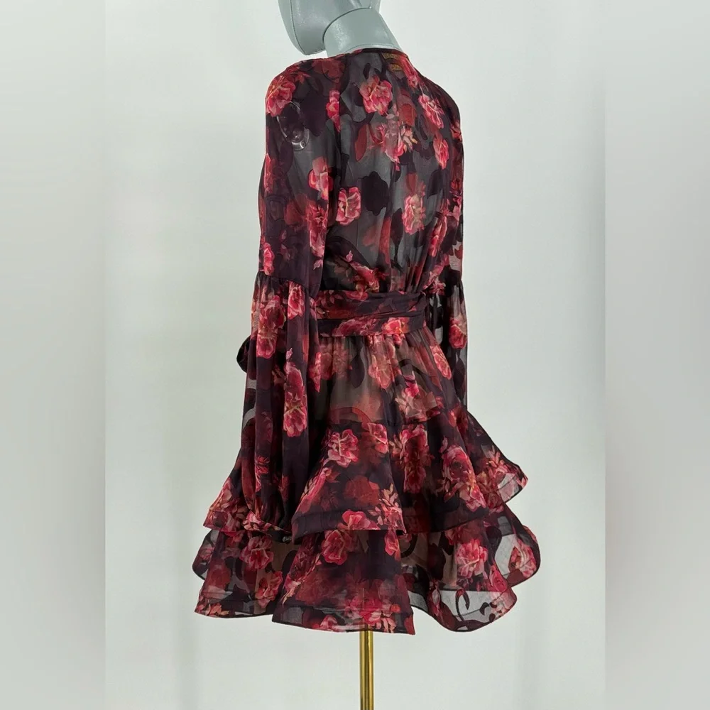 🆕 BRONX & BANCO 🧿 NWOT Bedouin Coastal Mini Dress, Rose Burnout - Sz S US 4 - Picture 10 of 17